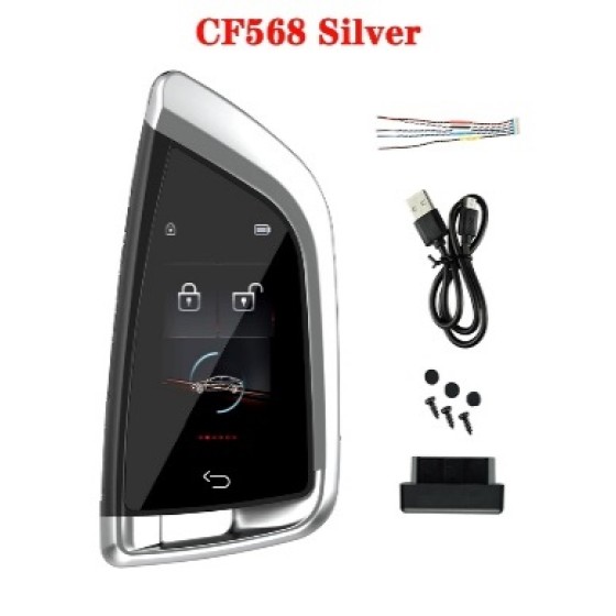 CF568 Style Modified Universal Smart Remote Car Key LCD Black/Silver